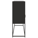 vidaXL fekete acél tálalószekrény 100,5 x 39 x 107 cm