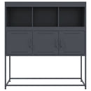 vidaXL antracitszürke acél tálalószekrény 100,5 x 39 x 107 cm