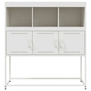 vidaXL fehér acél tálalószekrény 100,5 x 39 x 107 cm