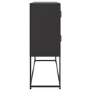 vidaXL fekete acél tálalószekrény 100,5 x 39 x 107 cm