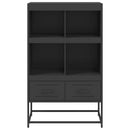 vidaXL fekete acél magasszekrény 68x39x111,5 cm