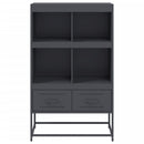 vidaXL antracitszürke acél magasszekrény 68x39x111,5 cm