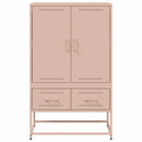 vidaXL rózsaszín acél magasszekrény 68x39x111,5 cm