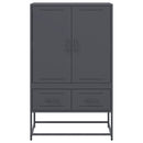 vidaXL antracitszürke acél magasszekrény 68x39x111,5 cm