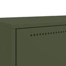 vidaXL olívazöld acél magasszekrény 68x39x111,5 cm