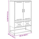 vidaXL olívazöld acél magasszekrény 68x39x111,5 cm