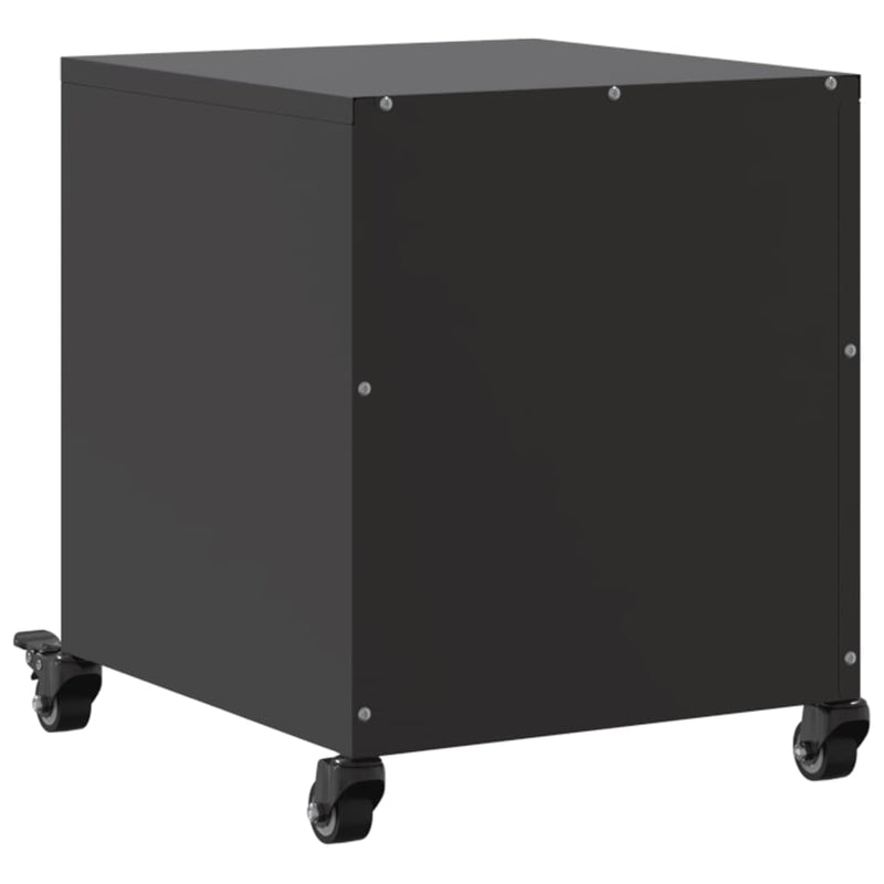 vidaXL 2 db fekete acél éjjeliszekrény 36x39x43,5 cm
