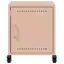 vidaXL rózsaszín acél éjjeliszekrény 36x38,5x43,5 cm
