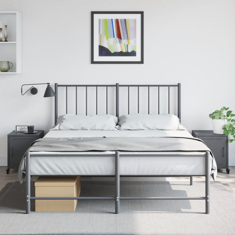 vidaXL 2 db antracitszürke acél éjjeliszekrény 36x39x43,5 cm