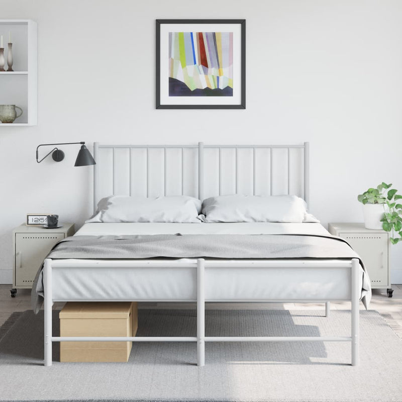 vidaXL 2 db fehér acél éjjeliszekrény 36x39x43,5 cm