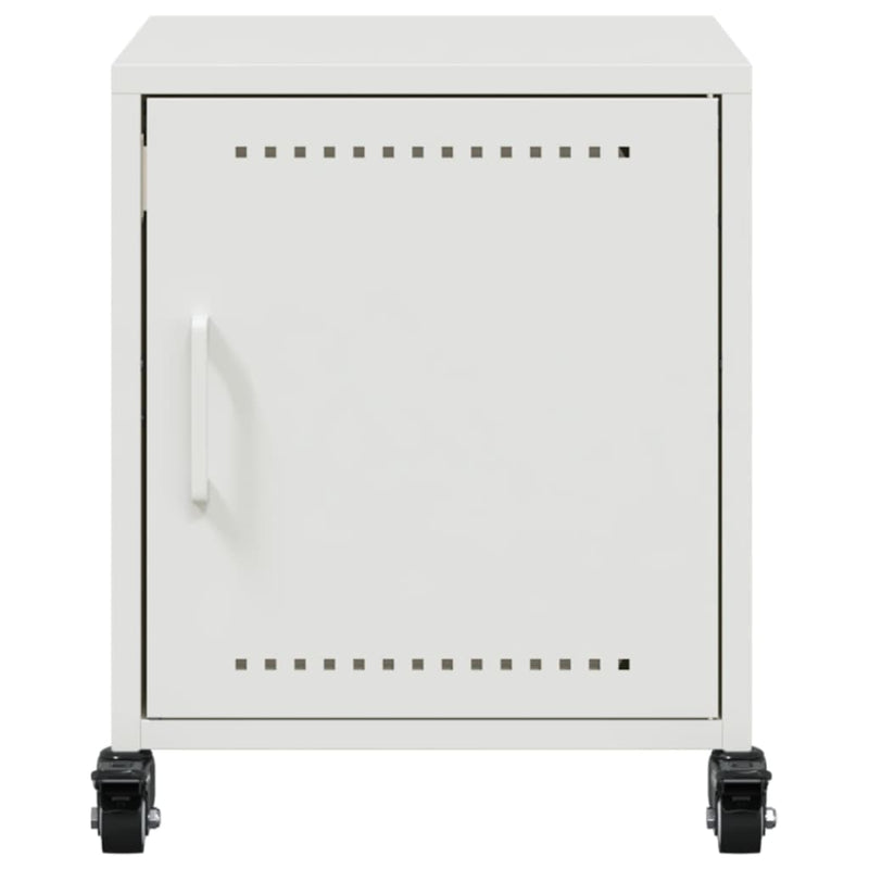 vidaXL 2 db fehér acél éjjeliszekrény 36x39x43,5 cm