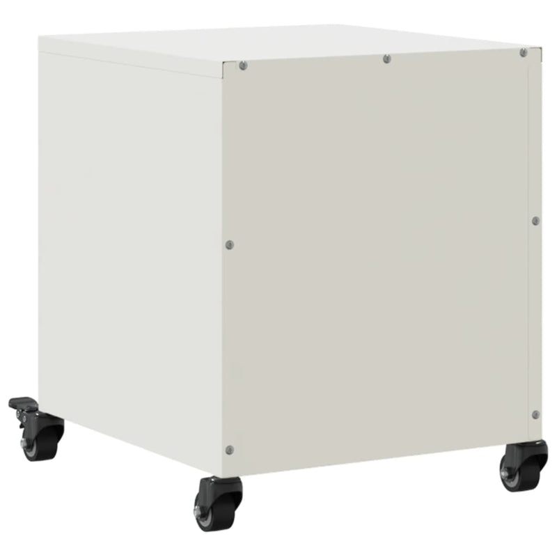 vidaXL 2 db fehér acél éjjeliszekrény 36x39x43,5 cm
