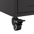 vidaXL fekete acél éjjeliszekrény 36 x 39 x 43,5 cm