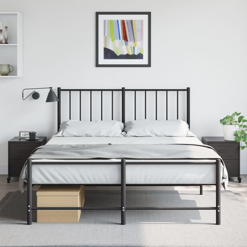 vidaXL 2 db fekete acél éjjeliszekrény 36x39x43,5 cm