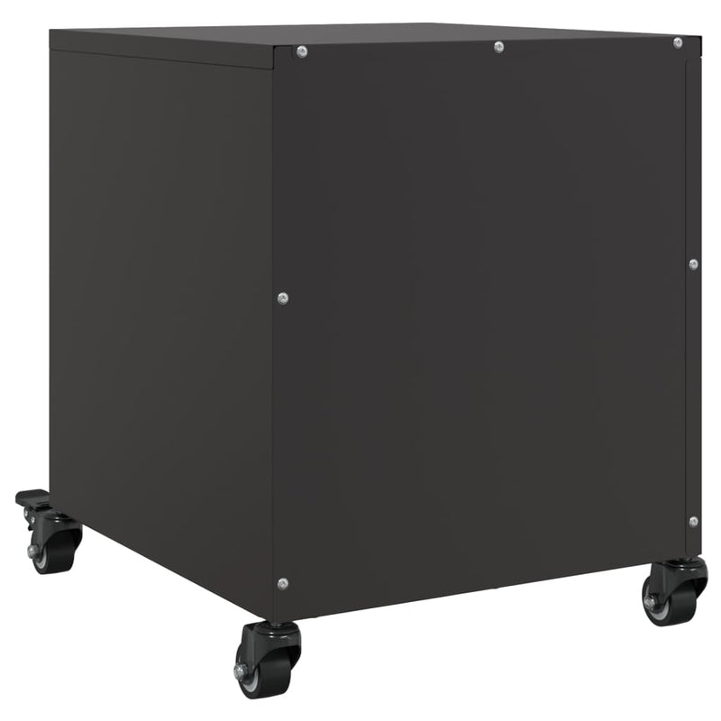 vidaXL 2 db fekete acél éjjeliszekrény 36x39x43,5 cm