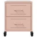 vidaXL rózsaszín acél éjjeliszekrény 36x39x43,5 cm