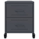 vidaXL antracitszürke acél éjjeliszekrény 36x39x43,5 cm