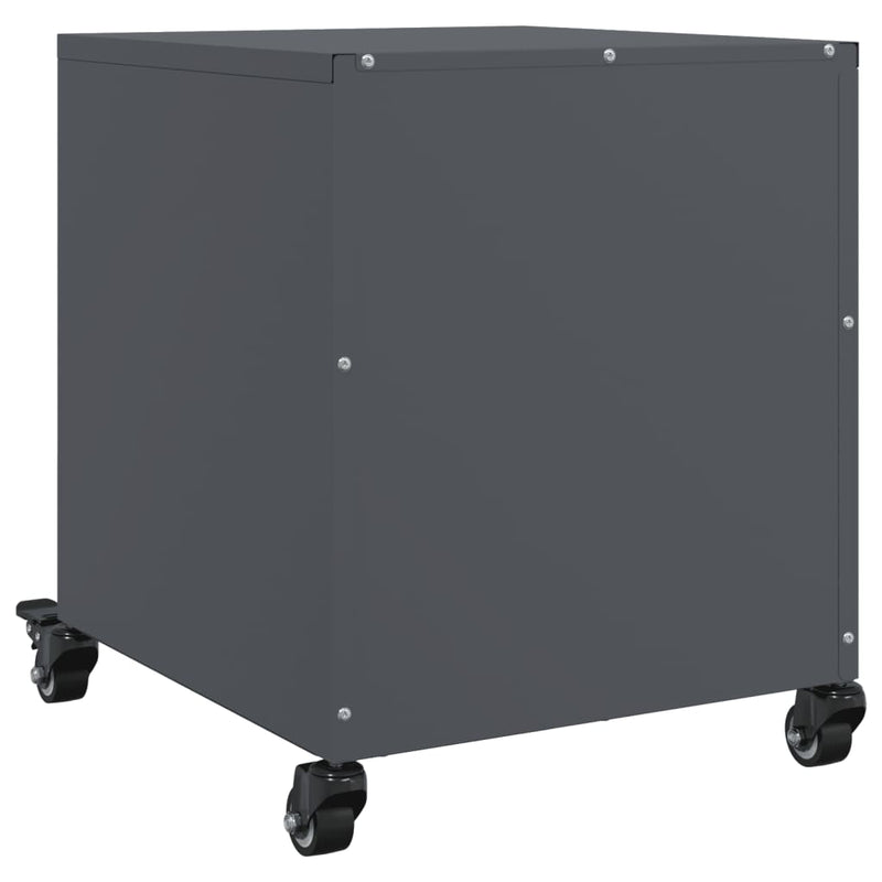 vidaXL 2 db antracitszürke acél éjjeliszekrény 36x39x43,5 cm