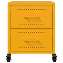 vidaXL mustársárga acél éjjeliszekrény 36x39x43,5 cm