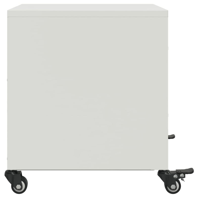 vidaXL 2 db fehér acél éjjeliszekrény 36x39x43,5 cm