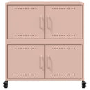 vidaXL rózsaszín acél tálalószekrény 68 x 39 x 72 cm