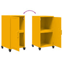 vidaXL mustársárga acél tálalószekrény 68 x 39 x 72 cm