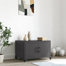 vidaXL fekete acél dohányzóasztal 68 x 50 x 43,5 cm