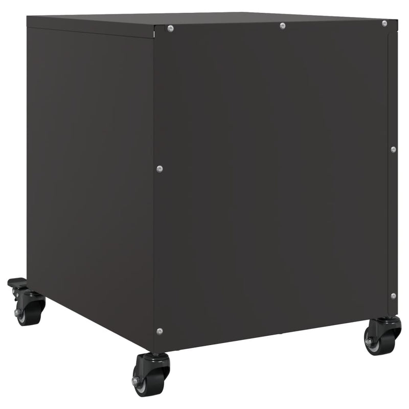 vidaXL 2 db fekete acél éjjeliszekrény 36x39x43,5 cm
