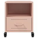 vidaXL rózsaszín acél éjjeliszekrény 36x39x43,5 cm