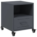 vidaXL antracitszürke acél éjjeliszekrény 36x39x43,5 cm