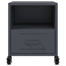 vidaXL 2 db antracitszürke acél éjjeliszekrény 36x39x43,5 cm