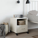 vidaXL fehér acél éjjeliszekrény 36x39x43,5 cm