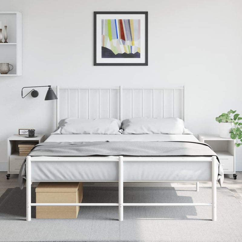 vidaXL 2 db fehér acél éjjeliszekrény 36x39x43,5 cm