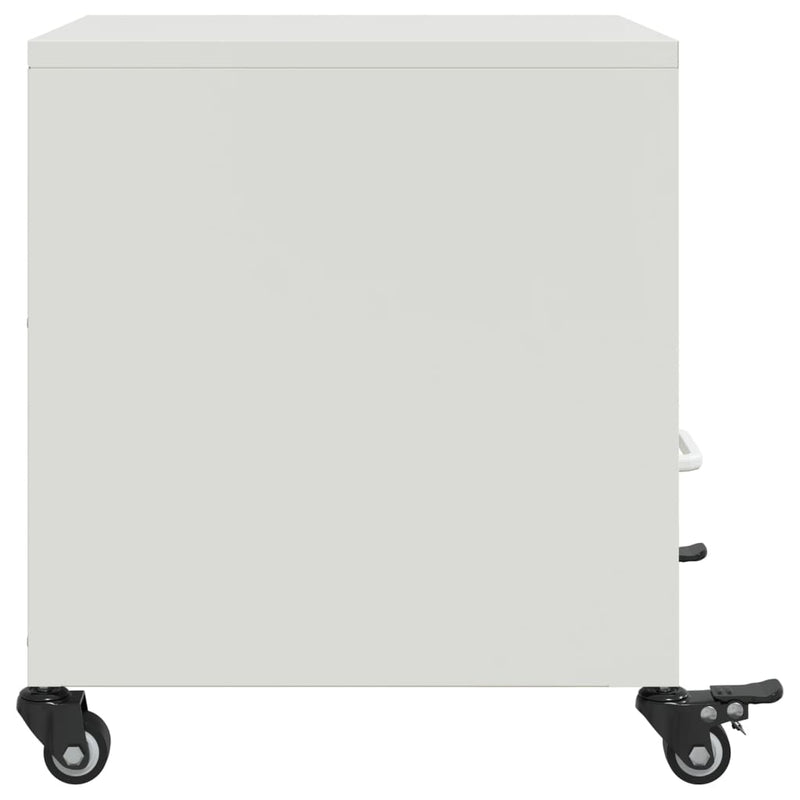 vidaXL 2 db fehér acél éjjeliszekrény 36x39x43,5 cm