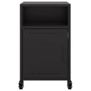 vidaXL 2 db fekete acél éjjeliszekrény 36x39x59 cm