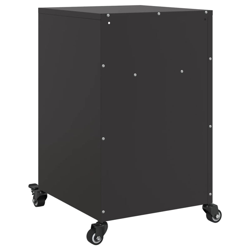 vidaXL 2 db fekete acél éjjeliszekrény 36x39x59 cm