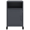 vidaXL 2 db antracitszürke acél éjjeliszekrény 36x39x59 cm