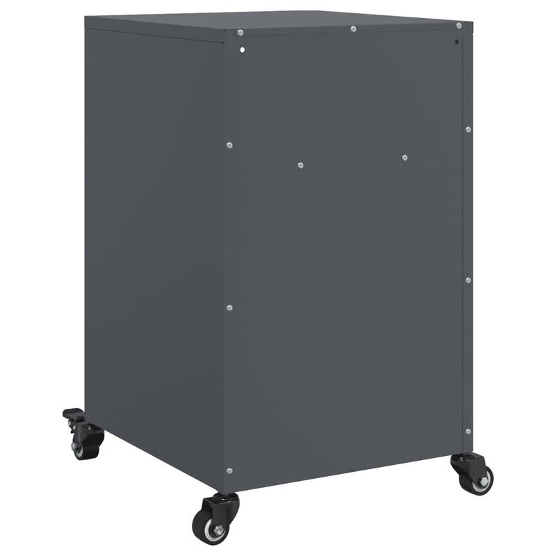 vidaXL 2 db antracitszürke acél éjjeliszekrény 36x39x59 cm