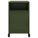 vidaXL olívazöld acél éjjeliszekrény 36x39x59 cm