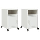 vidaXL 2 db fehér acél éjjeliszekrény 36x39x59 cm