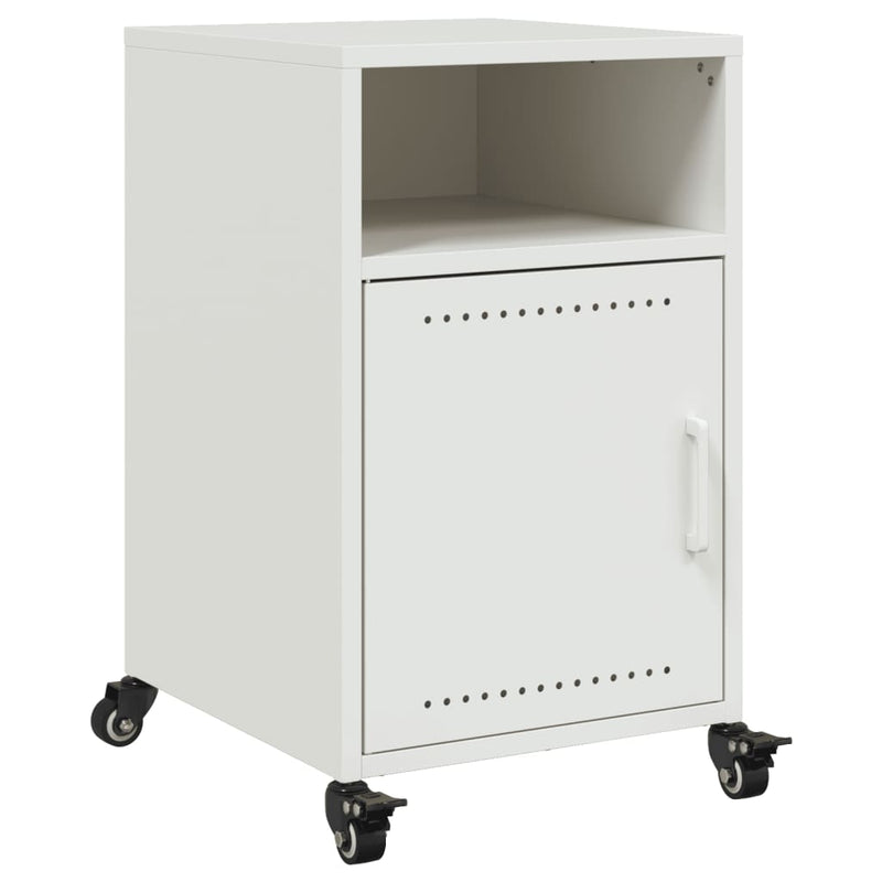 vidaXL 2 db fehér acél éjjeliszekrény 36x39x59 cm