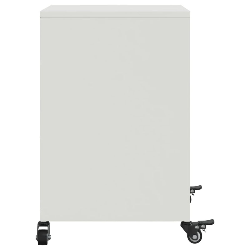 vidaXL 2 db fehér acél éjjeliszekrény 36x39x59 cm