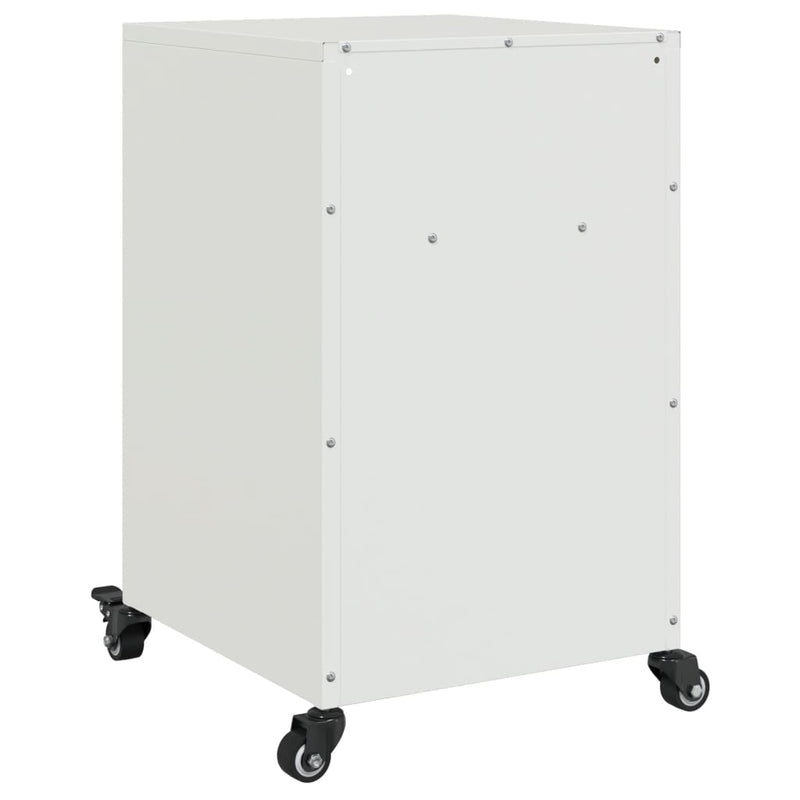 vidaXL 2 db fehér acél éjjeliszekrény 36x39x59 cm