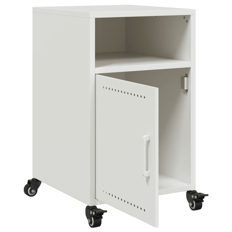 vidaXL 2 db fehér acél éjjeliszekrény 36x39x59 cm