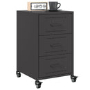 vidaXL fekete acél éjjeliszekrény 36x39x59 cm