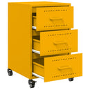 vidaXL mustársárga acél éjjeliszekrény 36x39x59 cm