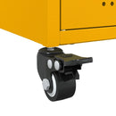 vidaXL mustársárga acél éjjeliszekrény 36x39x59 cm