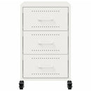 vidaXL fehér acél éjjeliszekrény 36x39x59 cm