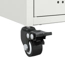 vidaXL fehér acél éjjeliszekrény 36x39x59 cm