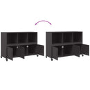 vidaXL fekete acél tálalószekrény 100,5 x 39 x 72 cm